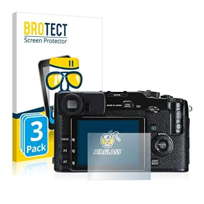 Abbildung von BROTECT Schutzglas für Fujifilm X Pro1 (3 Stück) Schutzfolie Panzer Folie Glas [Extrem Kratzfest 9H, Anti Fingerprint, Ultra Transparent]