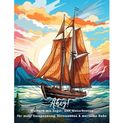 Abbildung von Ahoy!: Malbuch mit Segel und Motorbooten für mehr Entspannung, Stressabbau &amp; maritime Ruhe