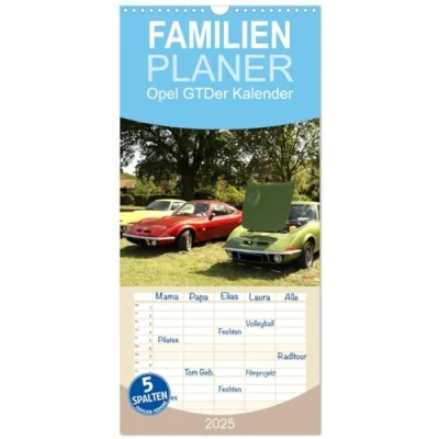 Abbildung von Familienplaner 2025 Opel GT Der Kalender mit 5 Spalten (Wandkalender, 21 cm x 45 cm), CALVENDO