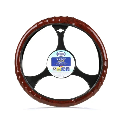 Abbildung von ALCA Luxus 594000 Lenkradbezug schwarz 37 39 PVC Holzoptik