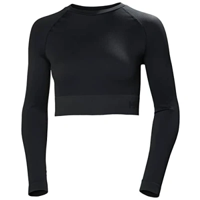 Abbildung von Damen Helly Hansen W Allure Seamless Crop Ls Top, Schwarz, XS