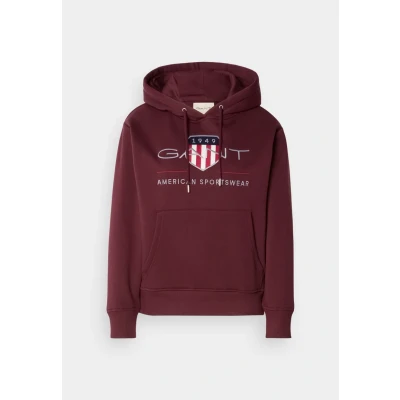 Abbildung von GANT Damen Archive Shield Hoodie Kapuzenpullover, Plum Wine, L