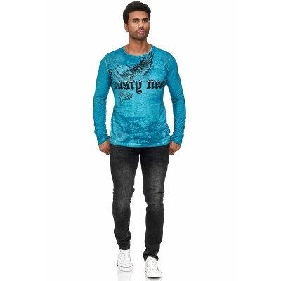 Abbildung von Rusty Neal Langarmshirt mit coolem Adler Print