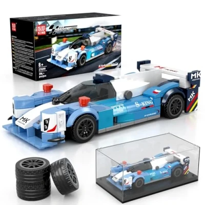 Abbildung von Mould King 27099 Technik Sportwagen Bausteinsets mit Acryl Vitrine Modellautos zum Sammeln, Geschenke für Kinder ab 8+ Jahren/Erwachsene Sammler Enthusiasten (396 Teile)