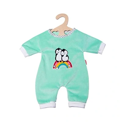 Abbildung von Flauschiger Puppen Strampler Pinguin P&uuml;nktchen, Gr. 35 45 cm