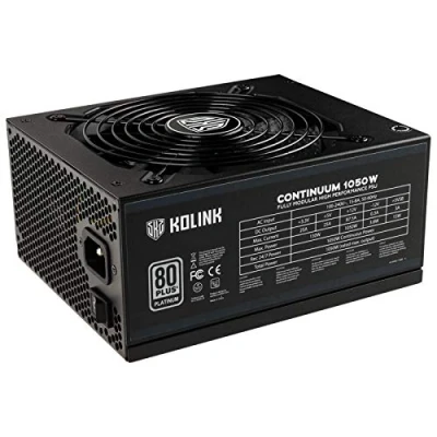 Abbildung von KOLINK Continuum 80 Plus PC Netzteil 1050 Watt, Modulares Netzteil, ATX PSU, Power Supply Unit for Computers, Gutes Kabelmanagement, Leises Powersupply