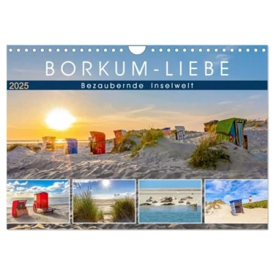 Abbildung von BORKUM LIEBE (Wandkalender 2025 DIN A4 quer), CALVENDO Monatskalender