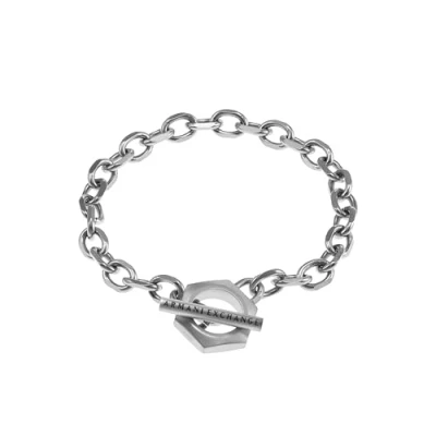 Abbildung von Armani Exchange Armband silvercoloured, Herren, Größe: One Size, Silver coloured