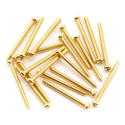 Abbildung von Musiclily Ultra UNC#3 48X1,1 Zoll Edelstahl Humbucker Tonabnehmer Schrauben für American E Gitarre, Gold (20er Set)