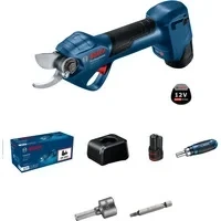 Abbildung von Bosch Professional 12V System Astschere GGP 25 (bis zu 4.500 Schnitte pro Akkuladung, bürstenloser Motor, mm Schnitte, mit 2x 3,0 Ah Akku)