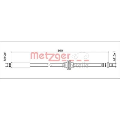 Abbildung von METZGER 4111627 Bremsschläuche Vorderachse links, rechts 390