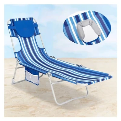 Abbildung von #WEJOY Sonnenliege Klappbarer mit Lesefenster, Liegestuhl Klappbar 5 Position Verstellbare Rückenlehne Leicht Gartenliegestuhl Kopfstütze Strandliege klappbare für Strand Garten Terrasse Camping