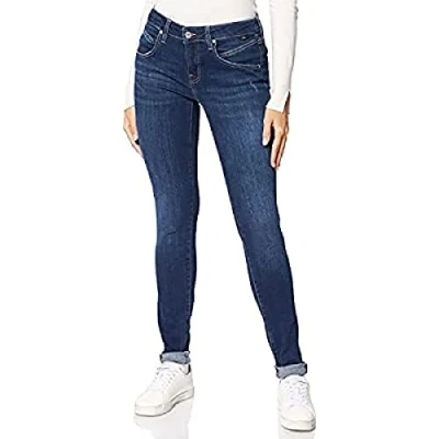 Abbildung von Mavi Damen Adriana Jeans, Dark Brushed Denim, 27W x 38L
