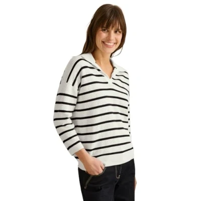 Abbildung von Cecil MIT Kragen Poloshirt, Damen, Größe: Small, Weiß