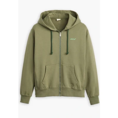 Abbildung von Levi&#039;s Authentic FULL ZIP Sweatjacke, Herren, Größe: Small, Moss olive garment dye