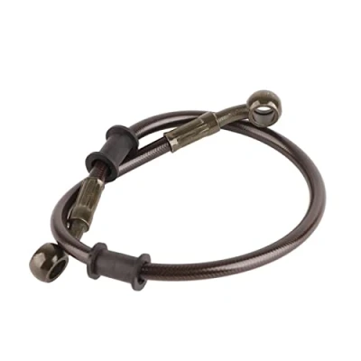 Abbildung von Keenso 50 cm bis 200 Motorrad Geflochtenen Stahl Bremse Kupplung Ölschläuche Linie Rohr(500mm Schwarz)