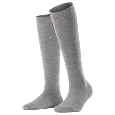 Abbildung von Falke Softmerino Kneehigh warm Kniestrümpfe, Damen, Größe: 37/38, Light grey