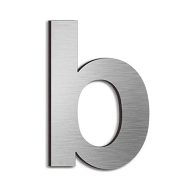 Abbildung von nanlyiau 6in/15.3cm Edelstahl hausnummer Hausnummern aus zahlen massivem SUS304,selbstklebende hausnummern(6in number b)