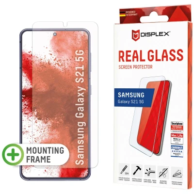 Abbildung von Samsung Galaxy S21 Panzerglas Displex Real Glass 2D Fingerabdrucksensor Bildschirmschutzfolie Fingerprint Sensor für das