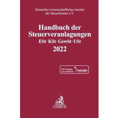 Abbildung von Handbuch der Steuerveranlagungen: Einkommensteuer, Körperschaftsteuer, Gewerbesteuer, Umsatzsteuer 2022 (Schriften des Deutschen wissenschaftlichen Instituts Steuerberater e.V.)