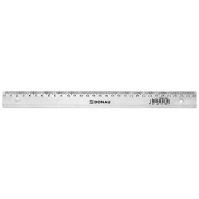 Abbildung von Lineal 30cm transparent Polystyrol hohe Bruchfestigkeit 20 Stk.