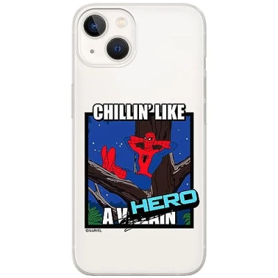 Abbildung von ERT GROUP Handyhülle für iPhone 13 Original und offiziell Lizenziertes Marvel Muster Spider Man 033 optimal an die Form des Handy angepasst, teilweise transparent