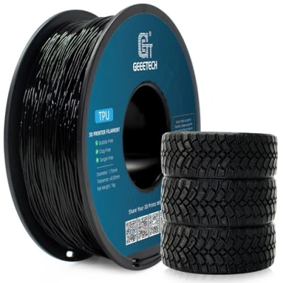 Abbildung von GEEETECH TPU Filament Schwarz,1kg Spule für 3d Drucker
