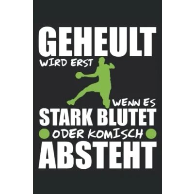 Abbildung von Handball Notizbuch Lustiger Spruch für Handballer: Handballer Geschenkidee Handballspieler Handballtrainer 120 karierte Seiten 6x9 Zoll