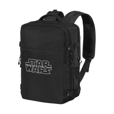Abbildung von Star Wars Logo Mercury Rucksack Handgepäck Flugzeug 40x20x25cm, Schwarz, Kapazität 20 L