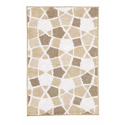 Abbildung von Kleine Wolke Badematte &quot;Sintra&quot;, Höhe 15 mm, rutschhemmend beschichtet, fußbodenheizungsgeeignet, Badteppich, modernes Mosaikdesign