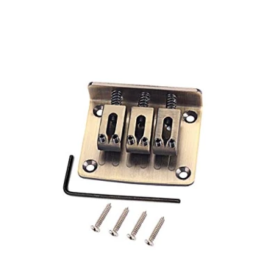 Abbildung von Alnicov Zigarrenbox Gitarrenteile: 3 saitige Bronze Hardtail verstellbare Brücke