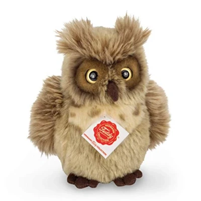 Abbildung von Teddy Hermann® Kuscheltier Eule graubraun, 17 cm, zum Teil aus recyceltem Material