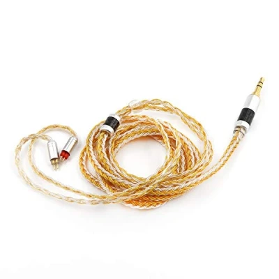 Abbildung von LINSOUL Tripowin Zonie 16 adriges versilbertes Kabel SPC Ohrhörerkabel BL03 TRN V90 V80 AS10 ZS10 ZS6 ES4 ZST ZSR(2pin 0.78mm, 2.5mm, Gold)