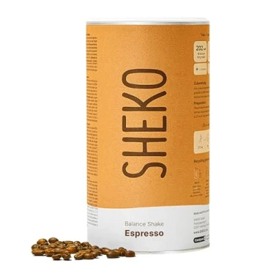 Abbildung von SHEKO Balance Shake Espresso 21 Cremige Mahlzeitenersatz Shakes zum Abnehmen Proteinreich, Glutenfrei &amp; Natürlicher Geschmack