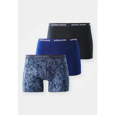 Abbildung von Björn Borg 3P Essential Shorts Blau Muster Baumwolle Medium Herren