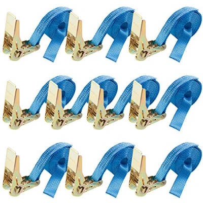 Abbildung von Arebos Spanngurt 4m, 10 Stück, 800 daN, Einteilig, Breite 25 mm (Set, St., x)