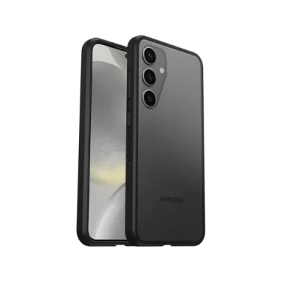 Abbildung von OtterBox Sleek Hülle für Samsung Galaxy S24, Stoßfest, Sturzsicher, Ultraschlank, Schützende Hülle, Getestet nach Militärstandard, Transparent/Schwarz, Keine Einzelhandelsverpackung