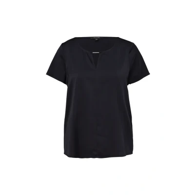 Abbildung von comma Satin Bluse Kurzarm