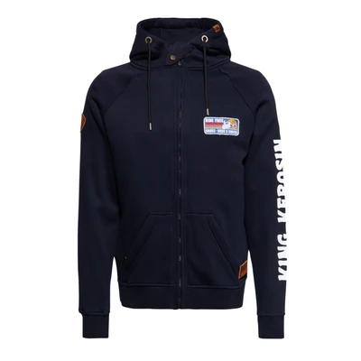 Abbildung von KingKerosin Kapuzensweatjacke KK Adventure Gear Ride Free mit herausnehmbarem Softshell Innenfutter
