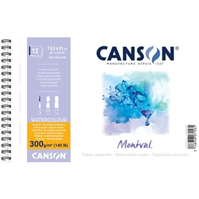Abbildung von Canson Sp Montval Cold Pressed A6 300 g Natural White Skizzenbuch