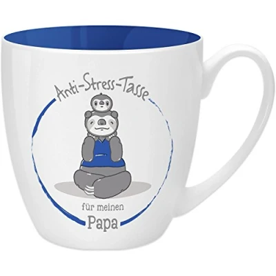 Abbildung von GRUSS &amp; CO Anti Stress Tasse Motiv &quot;Papa&quot; mit Spruch, 45 cl, New Bone China Geschenktasse 45504