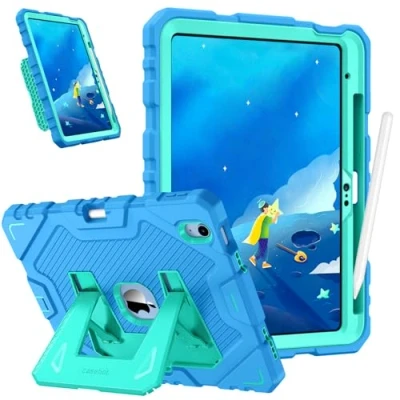 Abbildung von Fintie Kinder Hülle für iPad 10. Generation 10,9 Zoll Tablet (Modell 2022), robuste, stoßfeste Ganzkörper Schutzhülle mit integriertem Ständer Kinder, Blau