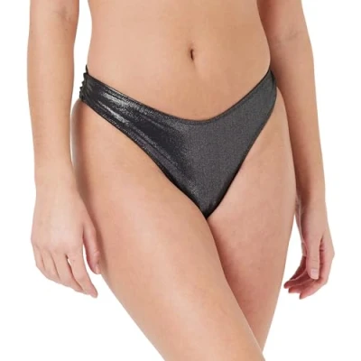 Abbildung von Calvin Klein Damen Bikinihose Thong Tanga, Schwarz (Pvh Black), M