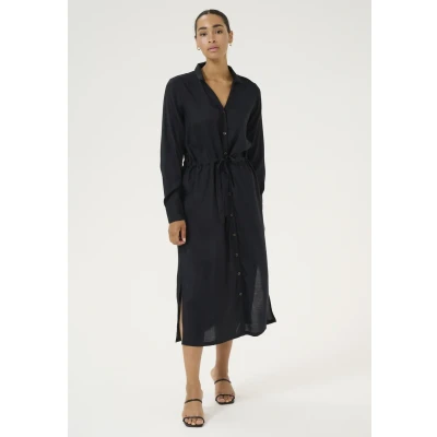 Abbildung von Kaffe Kamilana Solid Blusenkleid, Damen, Größe: 34, Black deep