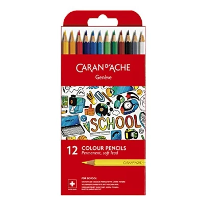 Abbildung von CARAN D&#039;ACHE 1291.712 Buntstifte SCHOOL, permanent, 12er Karton Etui