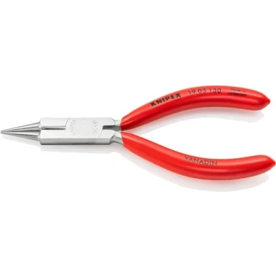 Abbildung von KNIPEX Rundzange mit Schneide (Schmuckbiegezange) Kunststoff überzogen verchromt 130 mm 19 03
