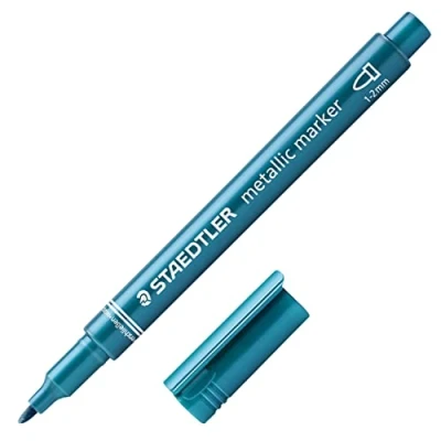 Abbildung von STAEDTLER 8323 373 Metallic Marker, 10 Stück im Kartonetui, blau