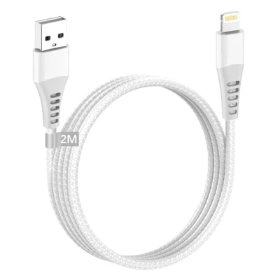 Abbildung von iPhone Ladekabel 2M, USB Lightning Kabel 2M Lang Apple MFi Zertifiziert Schnellladekabel Nylon für 14 13 12 11 Pro Max XS XR X 8 7 6 Plus SE,iPad