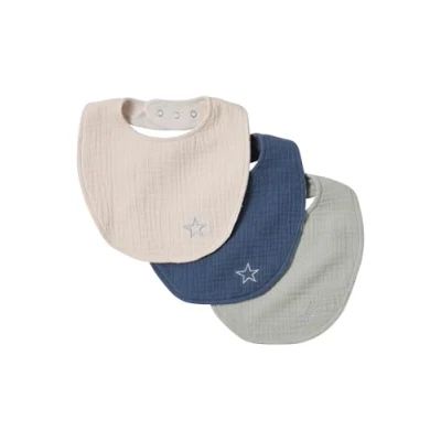 Abbildung von VERTBAUDET 3er Pack Baby Lätzchen für Neugeborene aus Musselin, Oeko Tex set blau