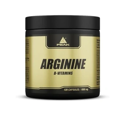 Abbildung von PEAK Arginin 120 Kapseln I Pre Workout hohe Bioverfügbarkeit Durchblutung 700 mg pro Kapsel g